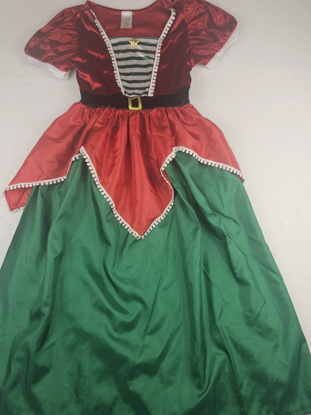 Little Adventures Girl's Size Large 5-7 Years Christmas Dress-Up Gown